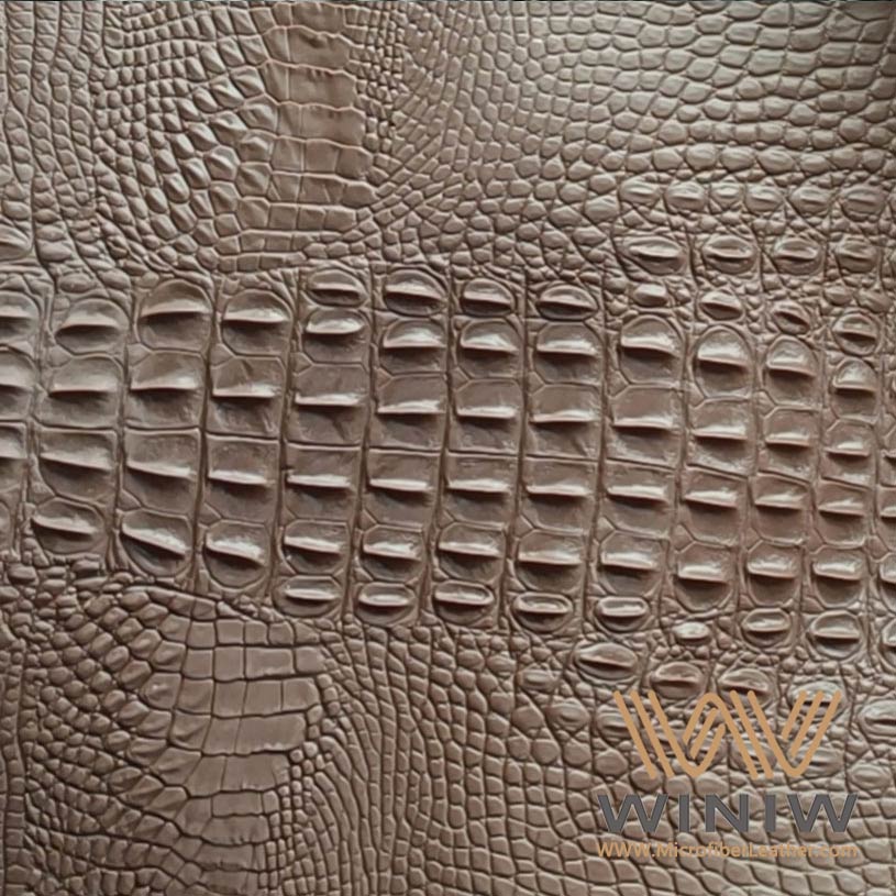 Eco-Friendly Crocodile Pattern Vegan Leather Material