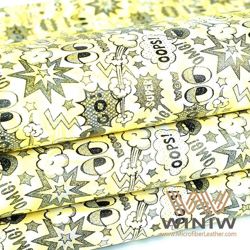 Printed PU Synthetic Leather for Shoes and Bags