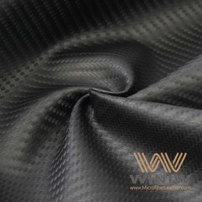 cuero sintético de vinilo texturizado de fibra de carbono para automóvil
