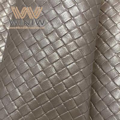 China Líder Best Sell Faux Woven Pattern Microfiber Leather For Shoes Upper Proveedor