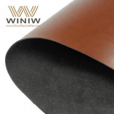 Tela de cuero sintético grueso marrón para cinturones
