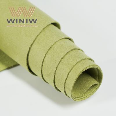 Cuero verde de los soportes de exhibición de la microfibra de la tela de Nubuck del ante
        