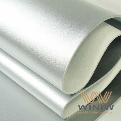 Cuero sintético brillante para sandalias de plataforma